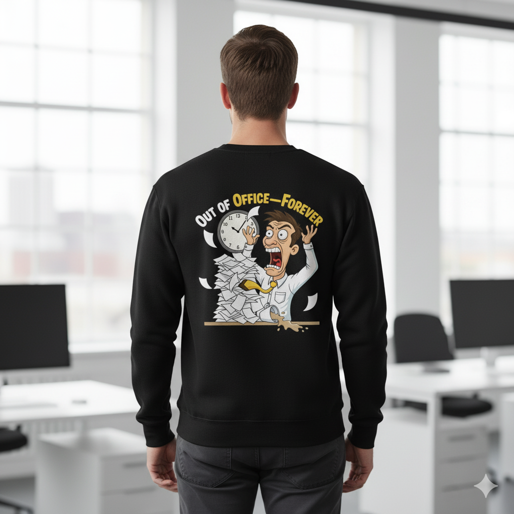 Out of Office—Forever | Corporate Rebellion Sweatshirt