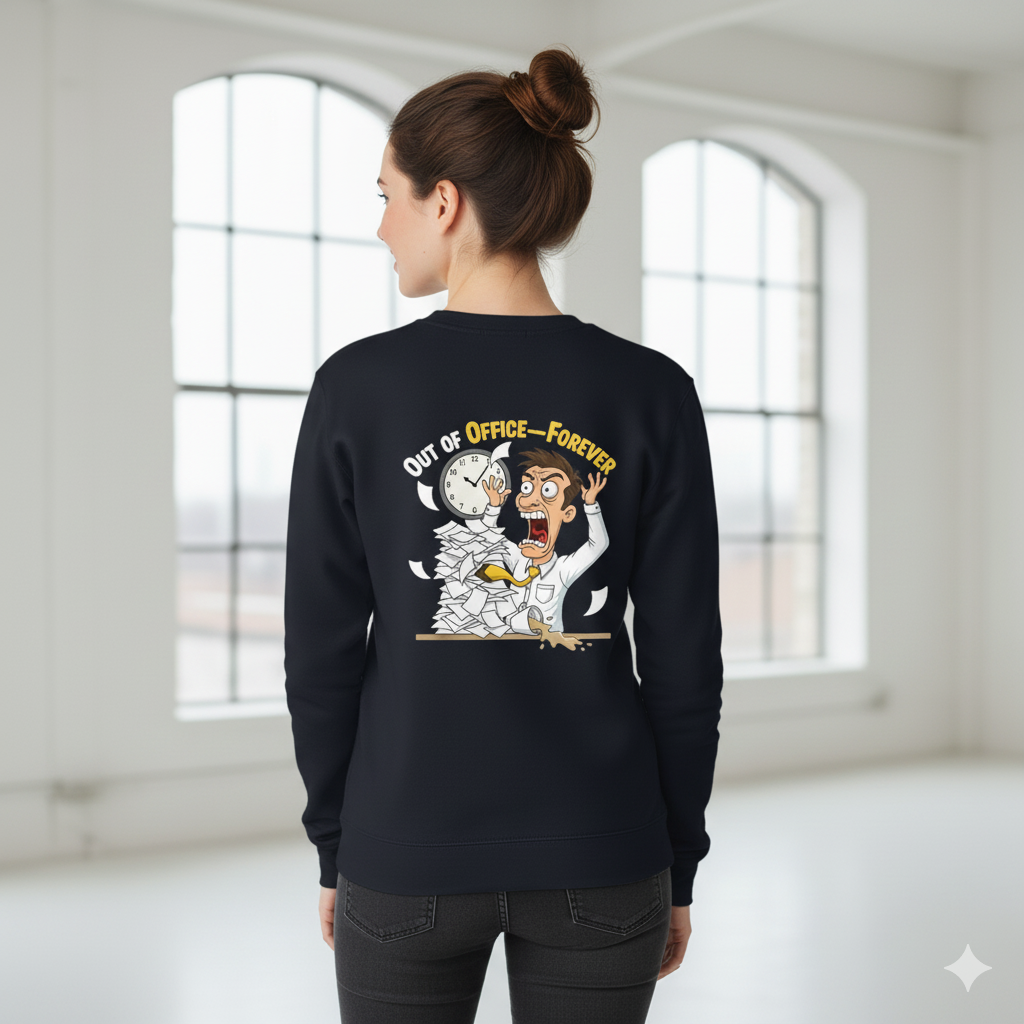 Out of Office—Forever | Corporate Rebellion Sweatshirt