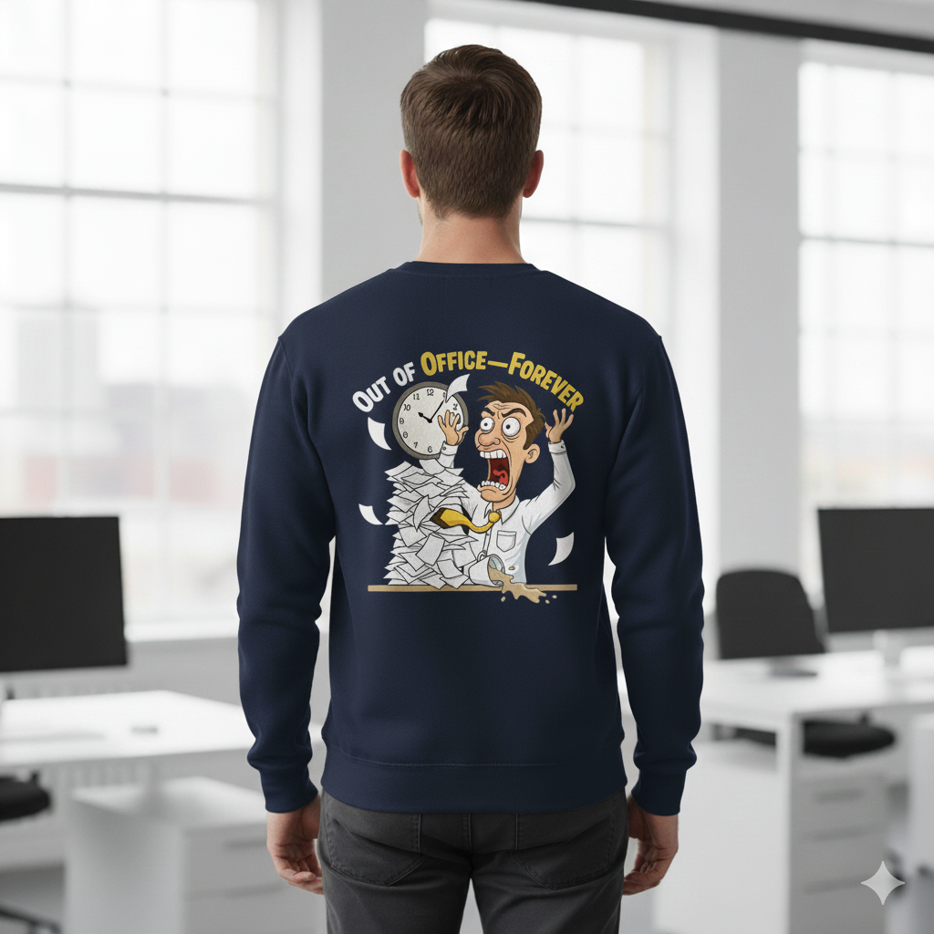 Out of Office—Forever | Corporate Rebellion Sweatshirt