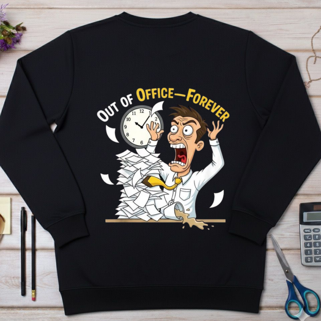 Out of Office—Forever | Corporate Rebellion Sweatshirt