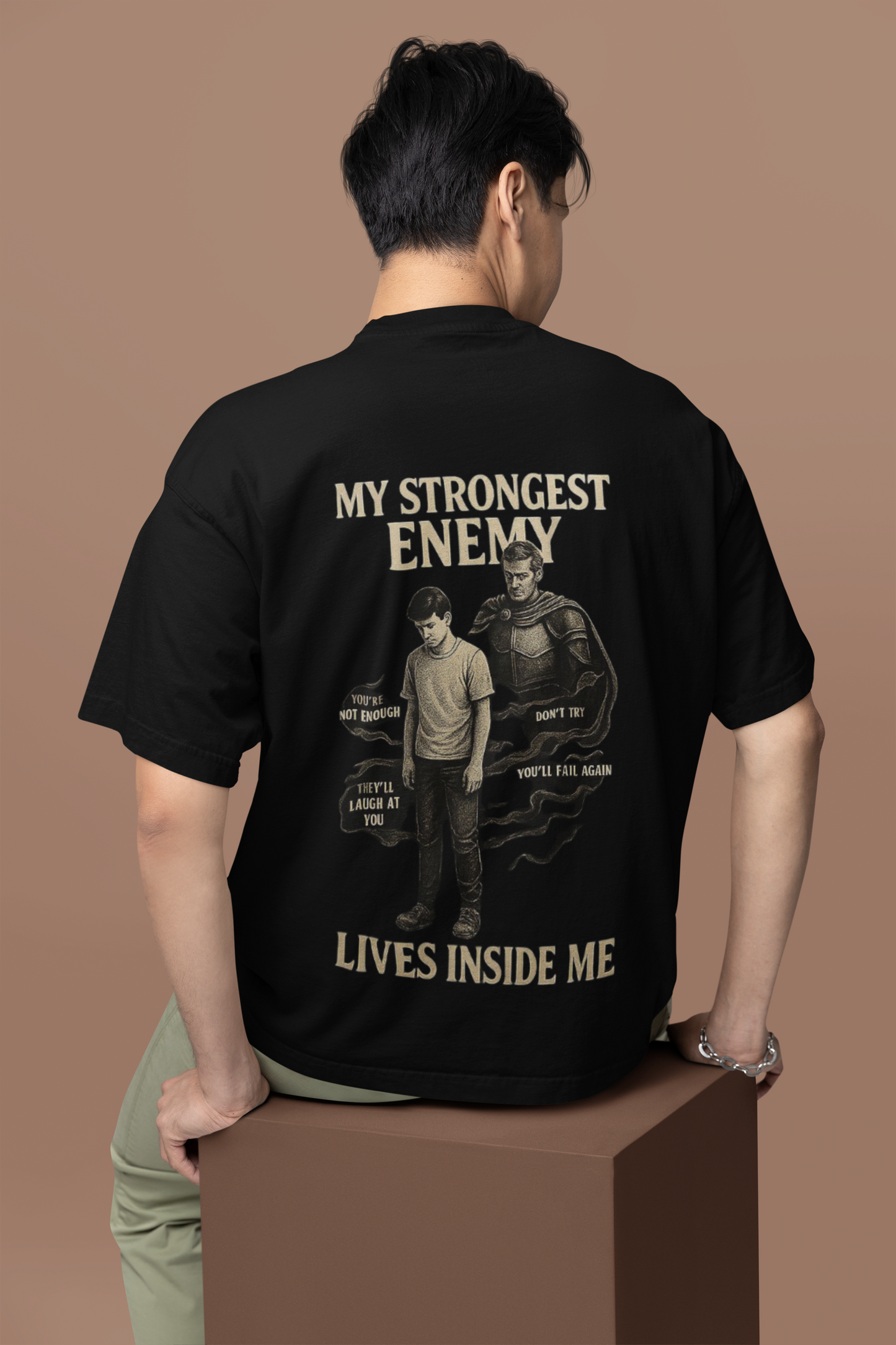 “My Strongest Enemy”- Oversized Tee