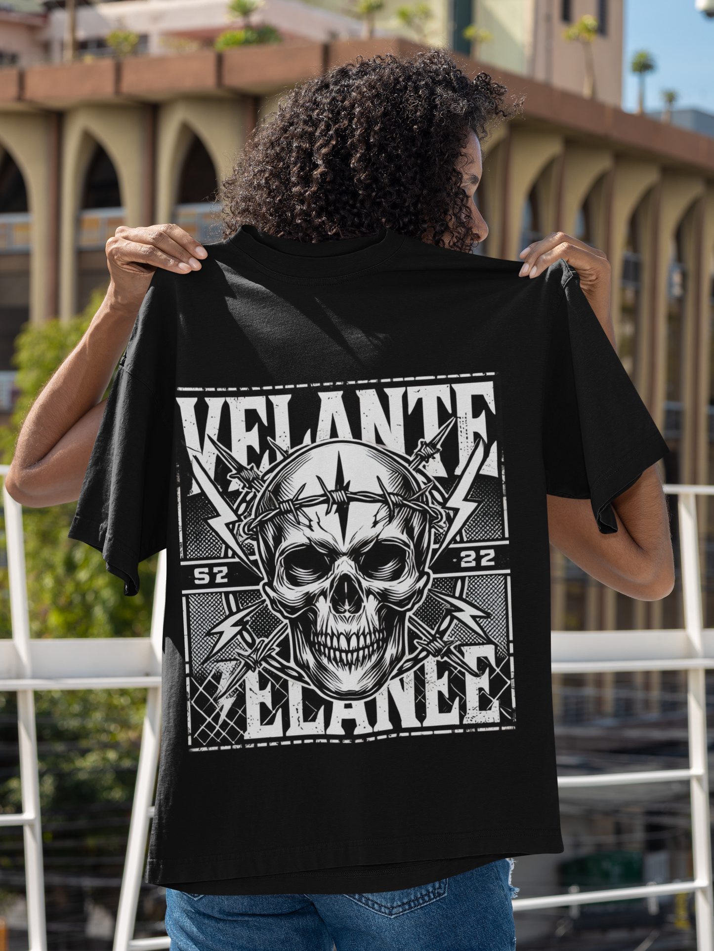 Velante Oversized Premium Skull Tshirt